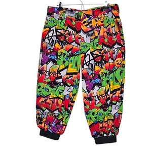 Loudmouth NWOT Graffiti Print Golf Pants Colorful Knickers John Daly Fun Loud 34 - Picture 1 of 9