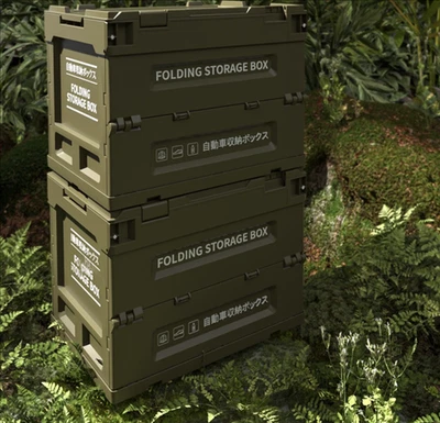 Outdoor Camping Storage Box, Folding Box, Camping Organization Box - Image 1 of 4