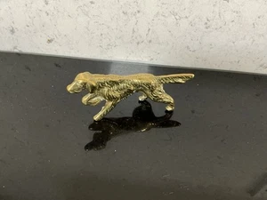 Irish Setter Messing Vintage klein freistehend 8,8 cm  - Bild 1 von 6