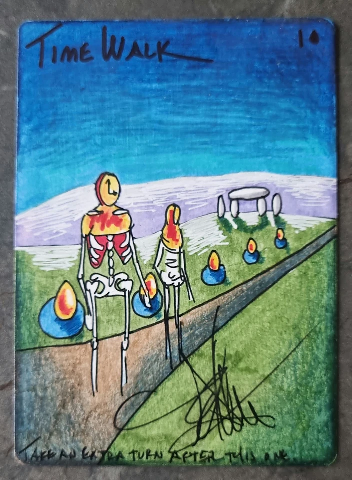MTG Magic - Amy Weber - Time Walk Sketch on Magic Card - Bild 1 von 1