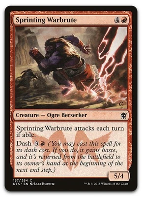 Sprinting Warbrute #157 (NM) Dragons of Tarkir DTK Magic MTG - Image 1 of 2