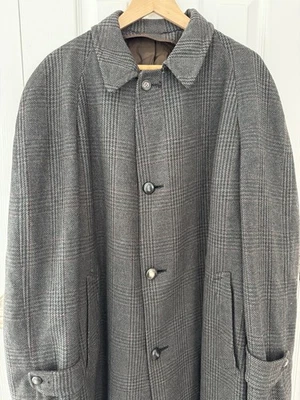 Vintage Botany 500 Long Men’s Coat Large/X-Large Wool? Plaid Cosplay FAIR - Image 1 of 4