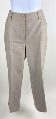 Women's Escada Tan Mid Rise Straight Leg Stretch Denim Jeans Size 42 - Image 1 of 4