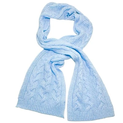 НОВЫЙ J. Шарф для экипажа 78 дюймов вязаный кабель темно-нежный морской синий CD983 - Изображение 1 из 4