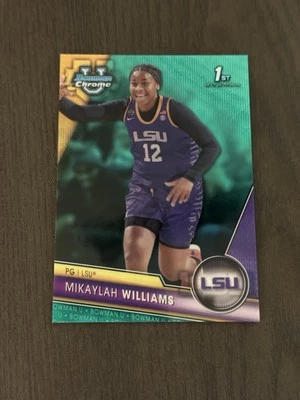 2023-24 Bowman U University Chrome Aqua Wave Refractor /299 #4 MIKAYLAH WILLIAMS - Image 1 of 2