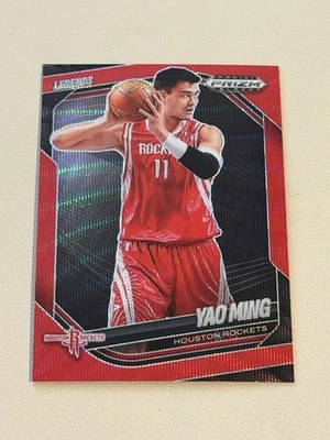 YAO MING 2024-25 帕尼尼奖杯黑色传奇红宝石红波火箭 — 第 1/2 张图片