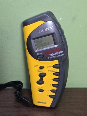 Sony SRF-M73 Digital AM FM Radio Sports Walkman Stopwatch Clock WORKS - Image 1 of 4