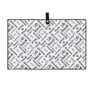 TaylorMade 正品 TM 标志超细纤维推车毛巾高尔夫球毛巾 15x24 英寸 — 第 1/3 张图片