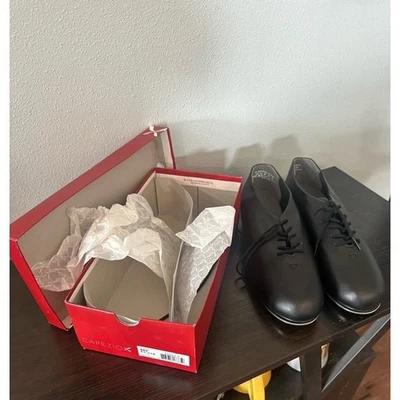 Capezio Tic Tac Tap Shoe 443 Black Womens 10.5 Lace up - Image 1 of 4