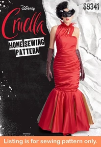 PATRÓN DE COSTURA Coser Mujer Halloween Disfraz Cruella Deville Vestido Talla Grande 10981 - Imagen 1 de 3