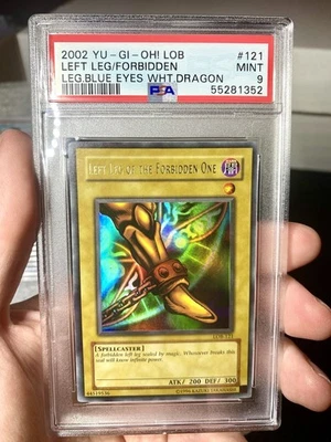 2002 YU-GI-OH! LEFT LEG OF THE FORBIDDEN ONE #LOB-121 UNLIMITED PSA 9 - Image 1 of 4