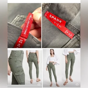 practical sleek stylish SPANX Women's Stretch Twill Ankle Cargo Pant Sz medium - Picture 1 of 14
