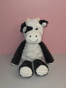 Peluche Wal-Mart Hugfun mucca nero bianco velluto a coste rosetta pelliccia 2021 vitello 12" - Foto 1 di 10