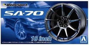 Aoshima 1/24 Model Car Tuned Parts(72)Weds Sport SA-70 18"inch Wheels&Tires Set - Picture 1 of 2