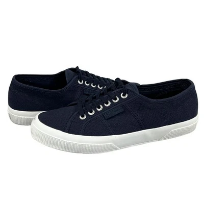 SUPERGA 2750 ALGODÓN Lona Zapatillas Deportivas Azul Marino US9 Genuinas / 52683 Foto 1 de 4