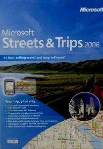 MICROSOFT STREETS & TRIPS 2006 TRAVEL MAP 2-DISC PC CD-ROM SOFTWARE GPS FEA #B15 - Picture 1 of 1