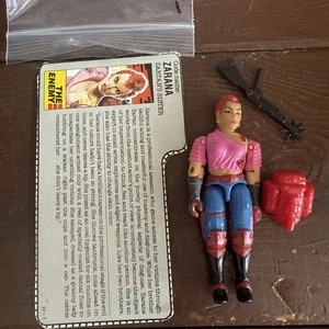 VINTAGE HASBRO 1986 G.I JOE COBRA ACTION FIGURE ZARANA W/ EARRING VAR. COMPLETE - Picture 1 of 2