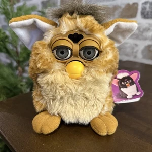 Vintage Furby 1998 Giraffe Print Brown Tan 70-800 Tiger Electronics TESTED - Picture 1 of 8