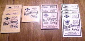 NOS LOT/13 BLACK DIAMOND BANJO STRINGS USA SEE DESCRIPTION - Picture 1 of 2