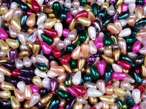 Beads Teardrop Mix 25g Plastic DIY Crafts Jewellery Decorating - Picture 1 of 2