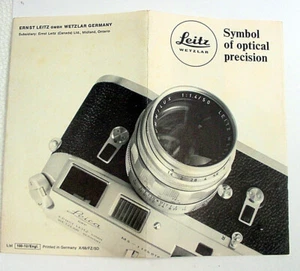 Folleto Leica Symbol of Optical Precision 1968 | Desplegable | Nuevo | $9,25 | - Imagen 1 de 3