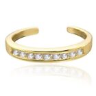 0.25ct Round Cut Simulated Diamond Band Toe Ring 14k Yellow Gold Plated