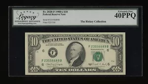 DBR 1988-A $10 FRN Atlanta Fr. 2028-F Legacy XF-40 PPQ Serial F23556689B - Picture 1 of 2
