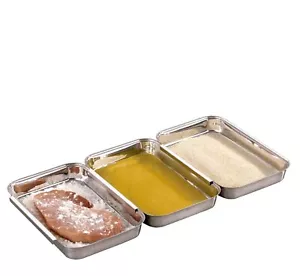 WENKO Panier Set 3-teilig Edelstahl Panade Schalen Küchen Helfer Kochen Panieren - Bild 1 von 2