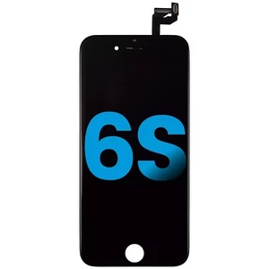 Gruppo LCD con piastra in acciaio compatibile per iPhone 6S (aftermarket) (nero) - Foto 1 di 5