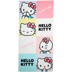 New Hello kitty Sanrio Cotton Beach Towel 28 x 58 Pink Multi Colors - Picture 1 of 4