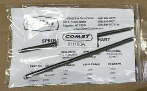 Resortes de liga COMET FABRICANTE DE EQUIPOS ORIGINALES - blancos, juego de 2, embragues de accionamiento serie 20/30, 011190A - Imagen 1 de 1