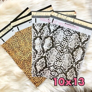 20 Designer Poly Mailers 10X13 Shipping Envelopes Bags Snake Skin & Cheetah  - Picture 1 of 1
