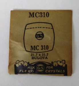 GS Flexo Watch Crystal MC310 Bulova 21.7 x 21.7 - Picture 1 of 2