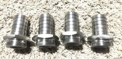 Hose Barb 1-1/4" X 1-1/4” Stainless Steel-Hose Adapter x Male NPT (Lot of 4) - Image 1 of 2