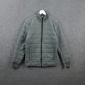 TIMBERLAND Jacket Mens S Small Puffer Grey Quilted Insulated Full Zip - Picture 1 of 12