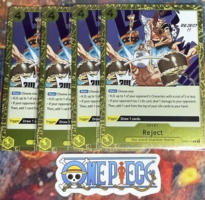 4x One Piece OP06-116 R Reject - Inglés - Juego - TCG - Imagen 1 de 1