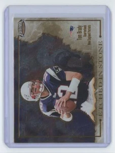 2002 Pacific Foil Etched In Stone Tom Brady Football Card #7 - Picture 1 of 2