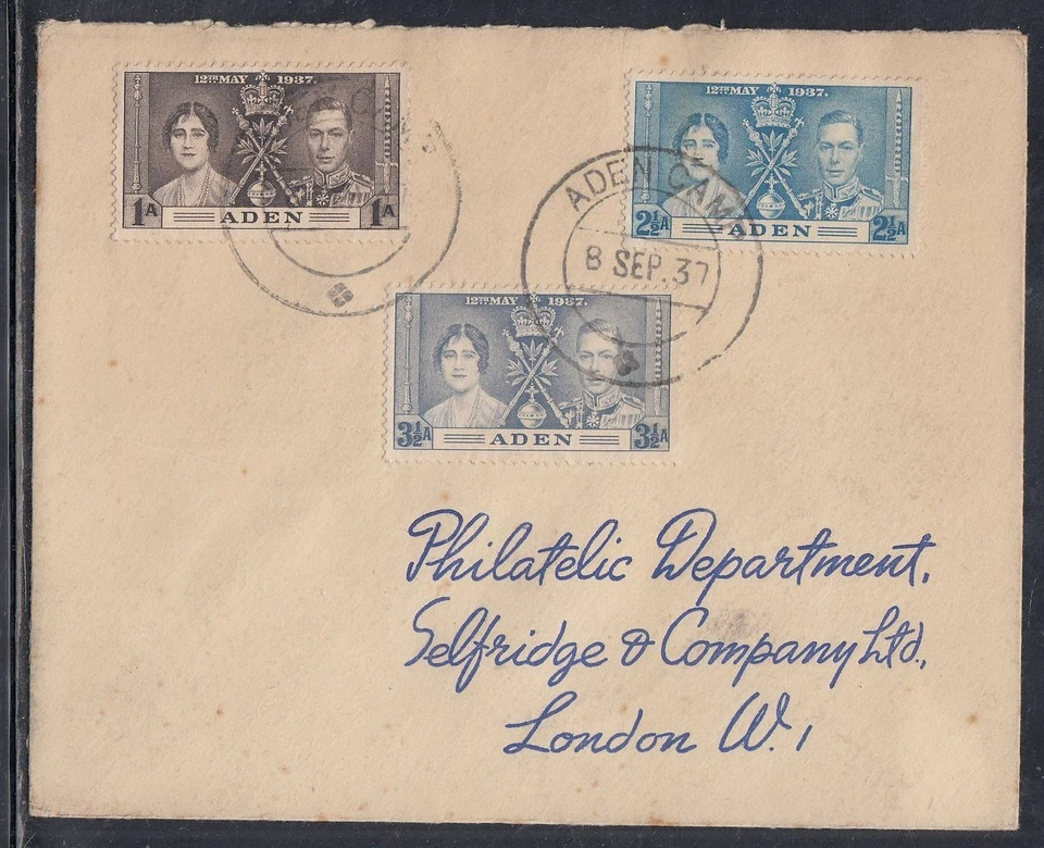 Aden Scott 13-5 FDC - 1937 Coronation Issue - Image 1 of 1