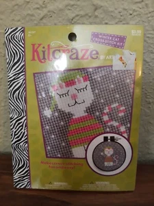 Vintage Kitcraze by Artiste Counted Cross Stitch Kit #461327 Winter Cat - Picture 1 of 4