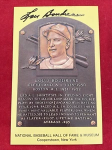 Carte postale autographe Lou Boudreau Cleveland Indians Hall of Fame comme neuve - Photo 1/8