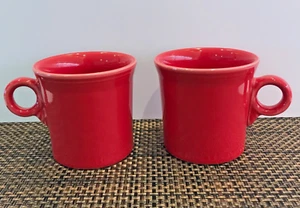 Fiesta scharlachrote TASSEN - 3,5" X 3,5 - fasst 10 Unzen HERGESTELLT IN DEN USA - nicht benutzt - makelloser Zustand - Bild 1 von 8