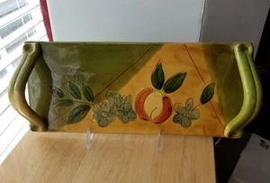Ambiance PROVINCIAL FRUIT rechteckiges Tablett Griffe 14 1/2" x 6 1/4"  - Bild 1 von 4