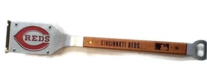 MLB Cincinnati Reds The Sportula Grilling Bottle Opener Bristle Brush Spatula - Picture 1 of 1