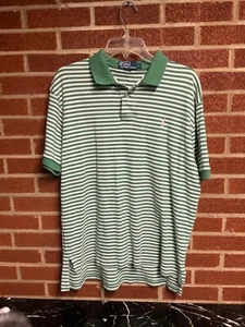 Vintage LARGE RALPH LAUREN POLO short sleeve Dress SHIRT button up vtg green - Picture 1 of 6