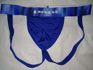 PAPI HERREN UNTERWÄSCHE JOCKSTRAPS FARBE BLAU MIT HELLBLAUEM BAND GRÖSSE MEDIUM M - Bild 1 von 3