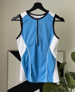 Women's SUGOI Blast Tri Tank Top Shirt Blue Size Medium M Cycling Triathlon - Picture 1 of 4