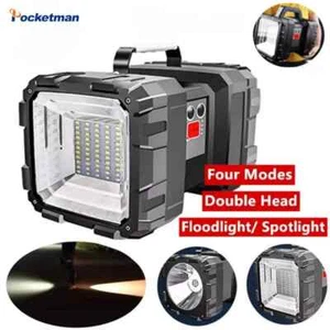 Potente reflector LED 200000LM linterna de doble cabezal luz de trabajo con batería - Imagen 1 de 14