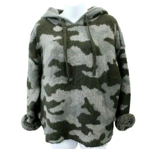 Victoria's Secret ROSA Camuflaje Crop Pullover Sudadera con Capucha Suéter Talla M Verde - Imagen 1 de 2
