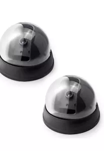 NEW 2pcs Dummy Camera Fake Security CCTV Dome with Flashing Red LED Light - Picture 1 of 3