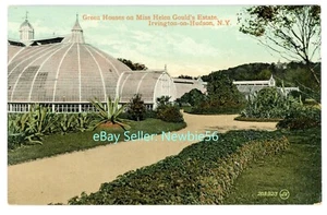Irvington on Hudson River NY - HELEN GOULD MANSION GREENHOUSES - Postcard - Imagen 1 de 2